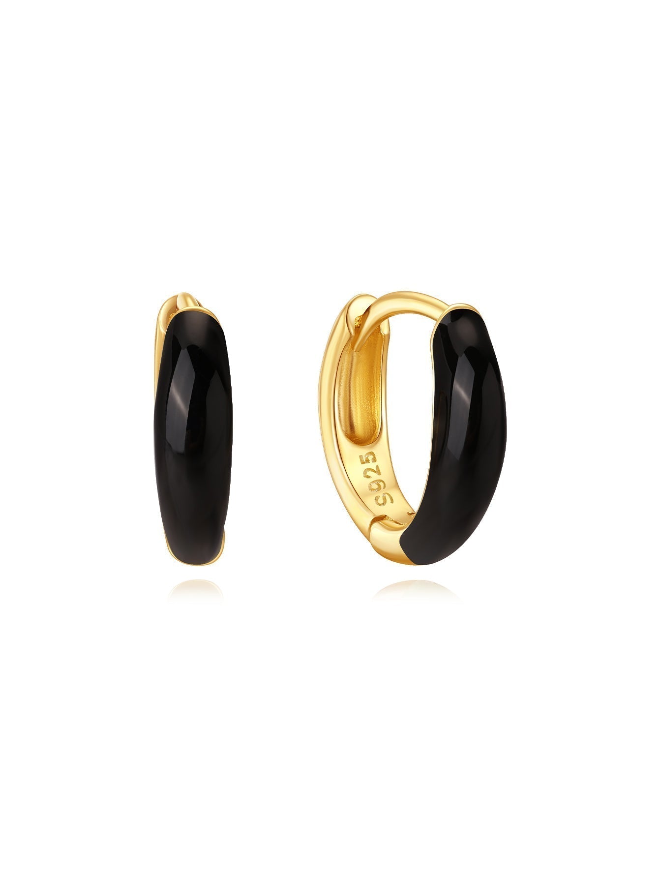 Theresia – Orecchini dorati con curva morbida