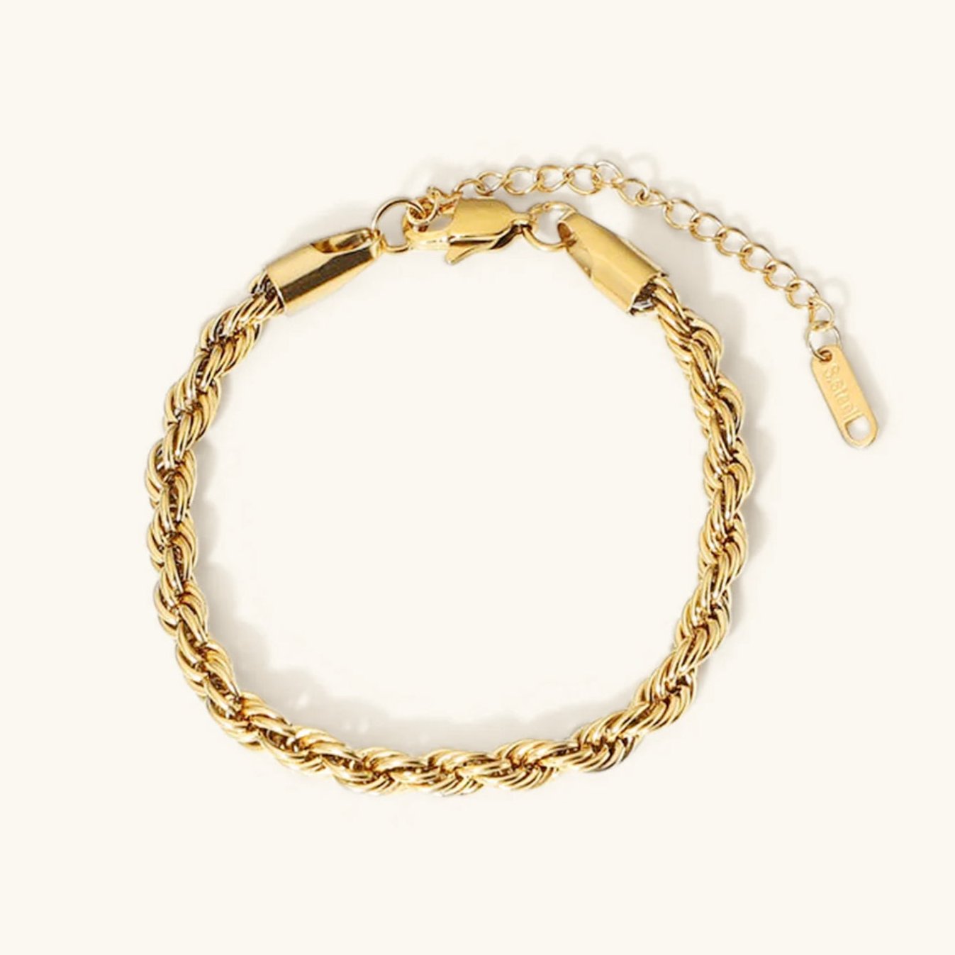 Lena – Bracciale d'oro con struttura sottile in corda