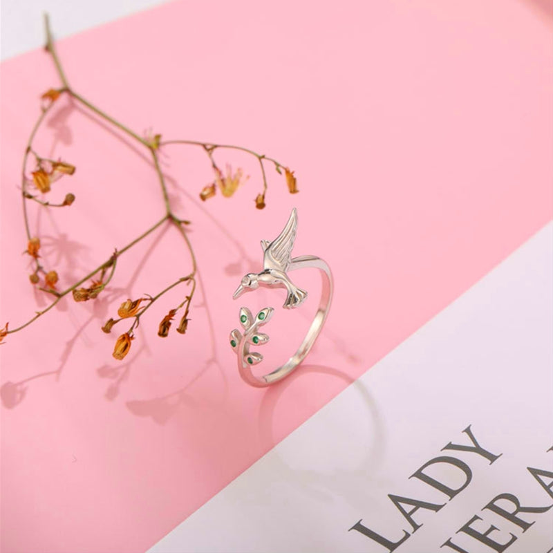 Anello Camaleonte con zirconie verdi in argento