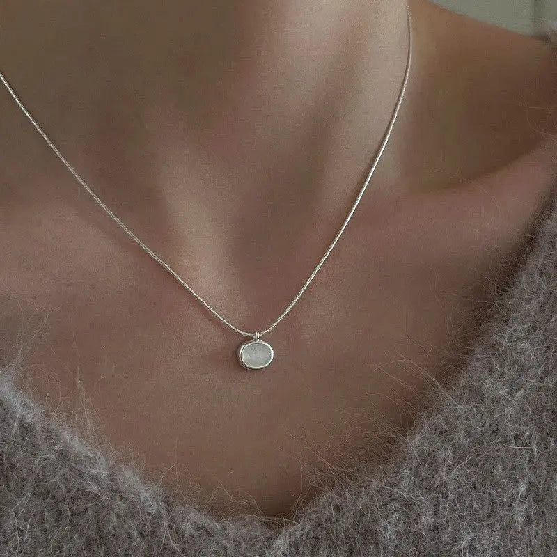 Collana Classica con Pendente Unico in Argento