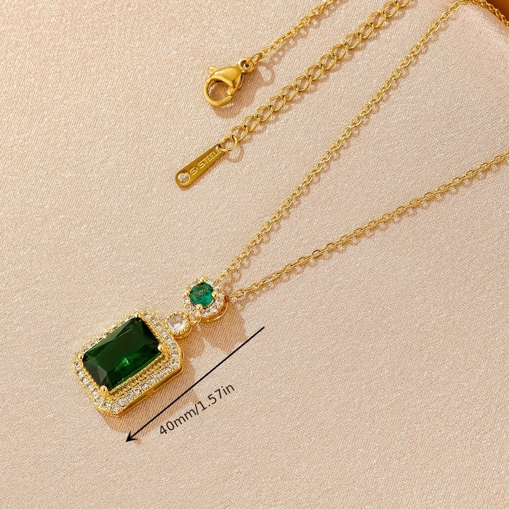 Collana Greta con Pietra Smeraldo