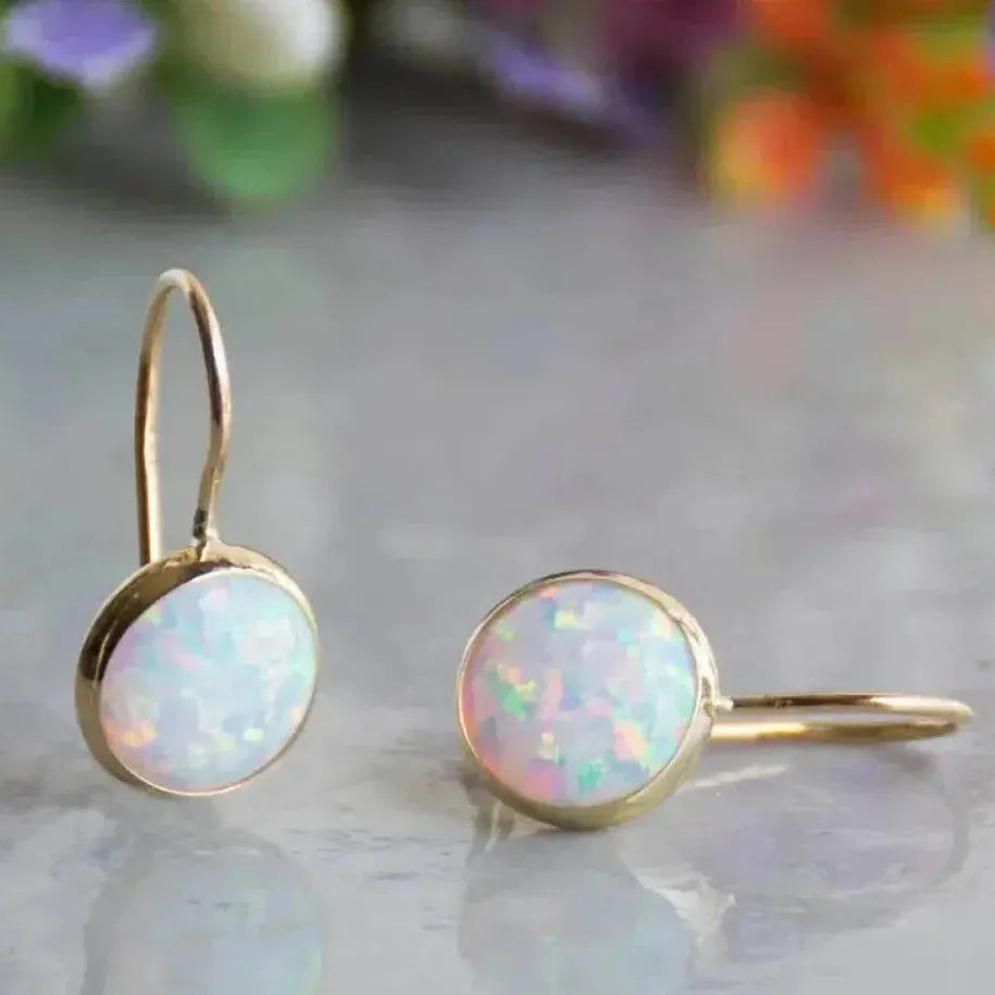 Orecchini Vintage in Oro con Pietra Opale