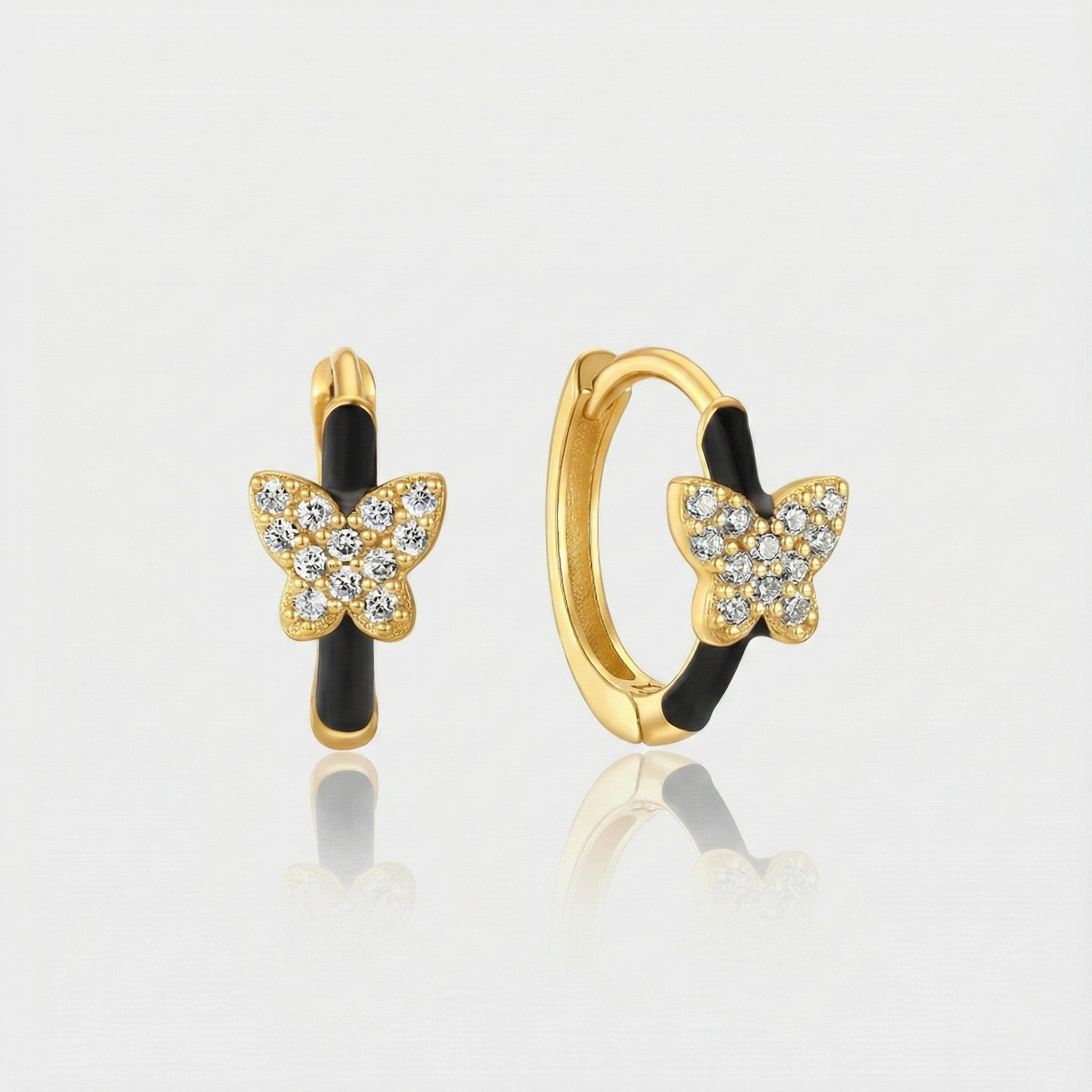 Theresia – Orecchini dorati con curva morbida