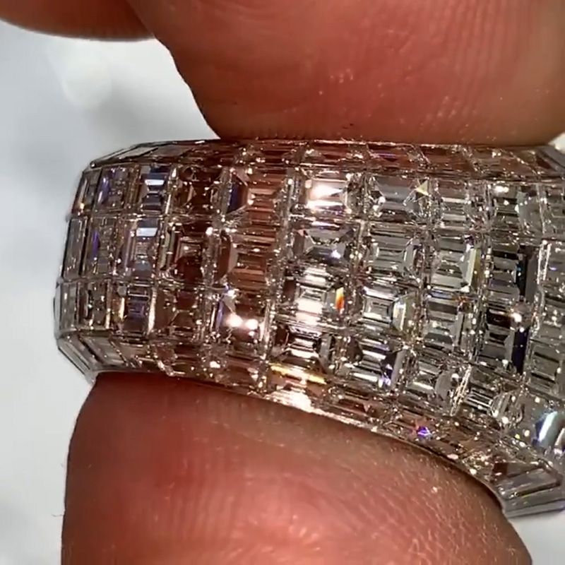 Anna-Lena – Anello con diamante in argento a taglio rotondo.