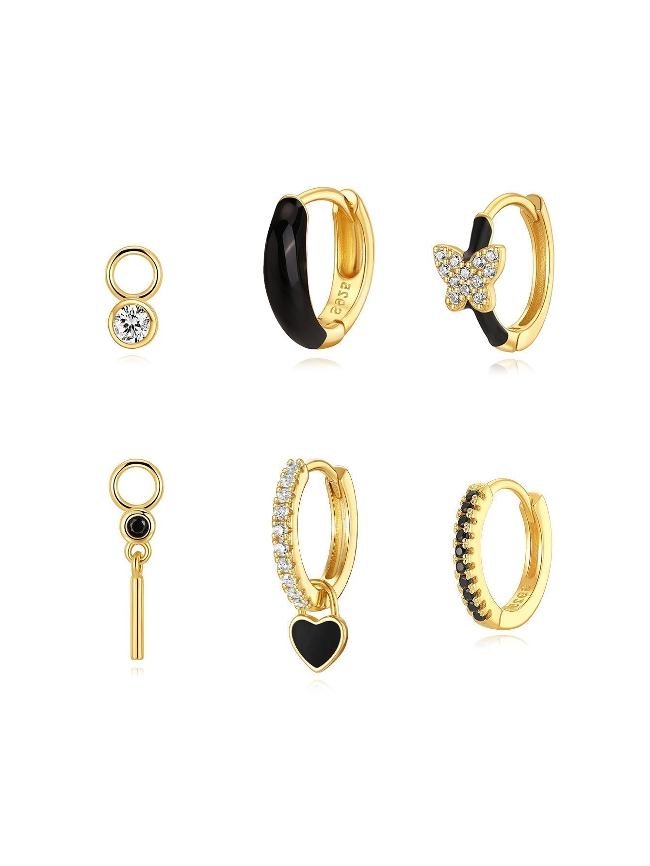 Theresia – Orecchini dorati con curva morbida