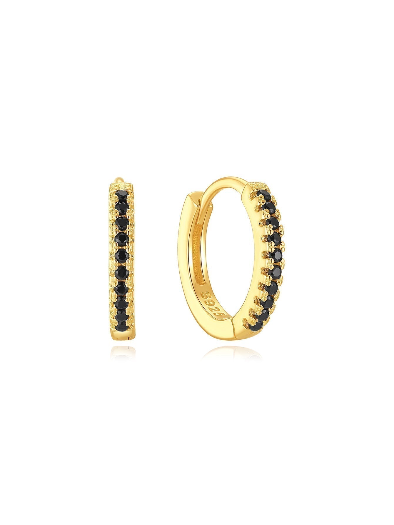 Theresia – Orecchini dorati con curva morbida