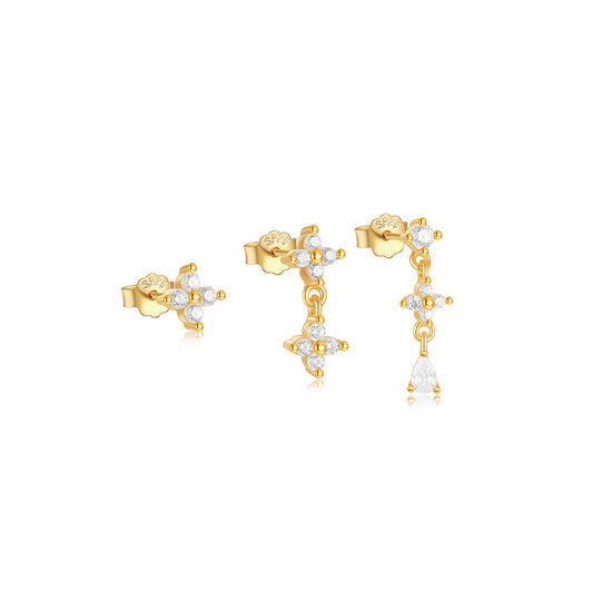 Anika – Orecchini d'oro con movimento discreto.