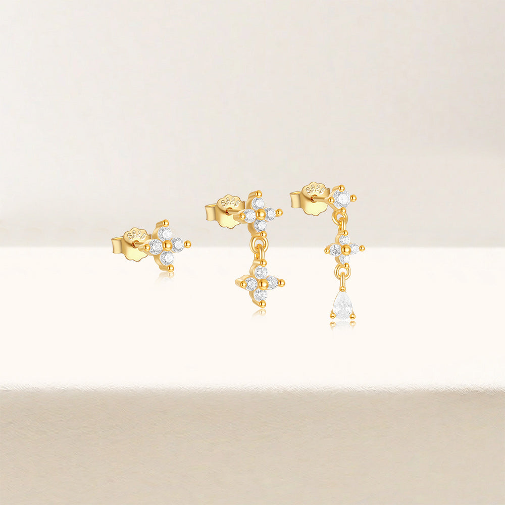 Anika – Orecchini d'oro con movimento discreto.