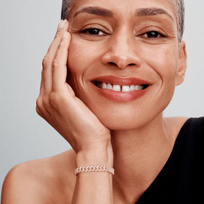 Bracciale cubano in moissanite