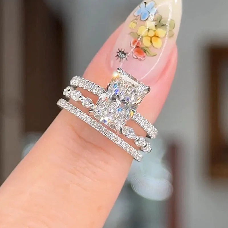 Set di anelli nuziali Jaily 3 pezzi