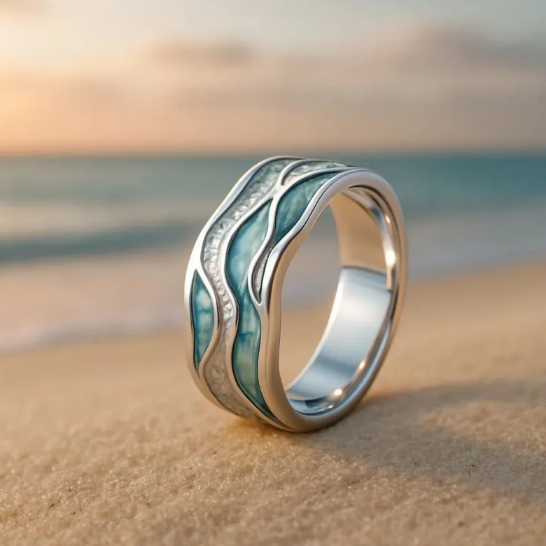Anello Aura delle Onde e del Mare