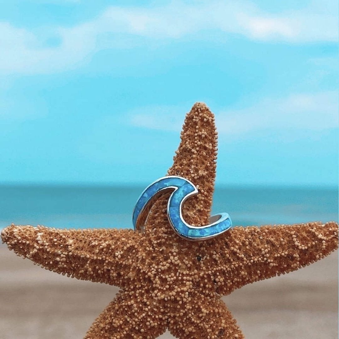 Anello Mare in opale e argento