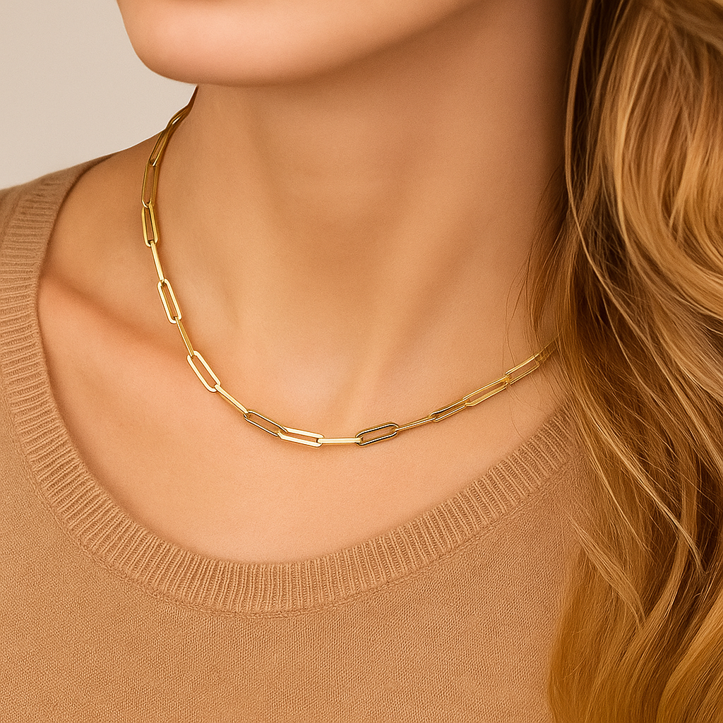 Collana d'oro con catena classica