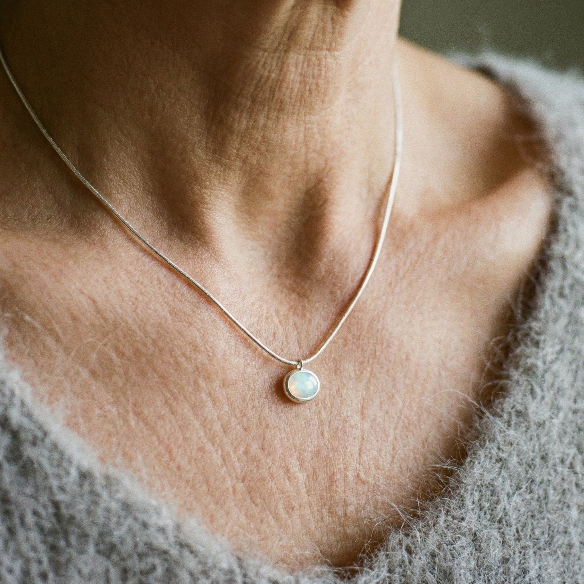 Collana Classica con Pendente Unico in Argento