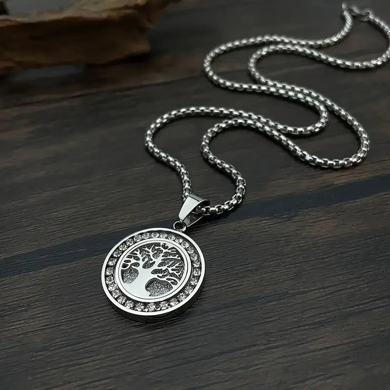 Collana Albero della Vita in Oro Lussuoso con Zirconi