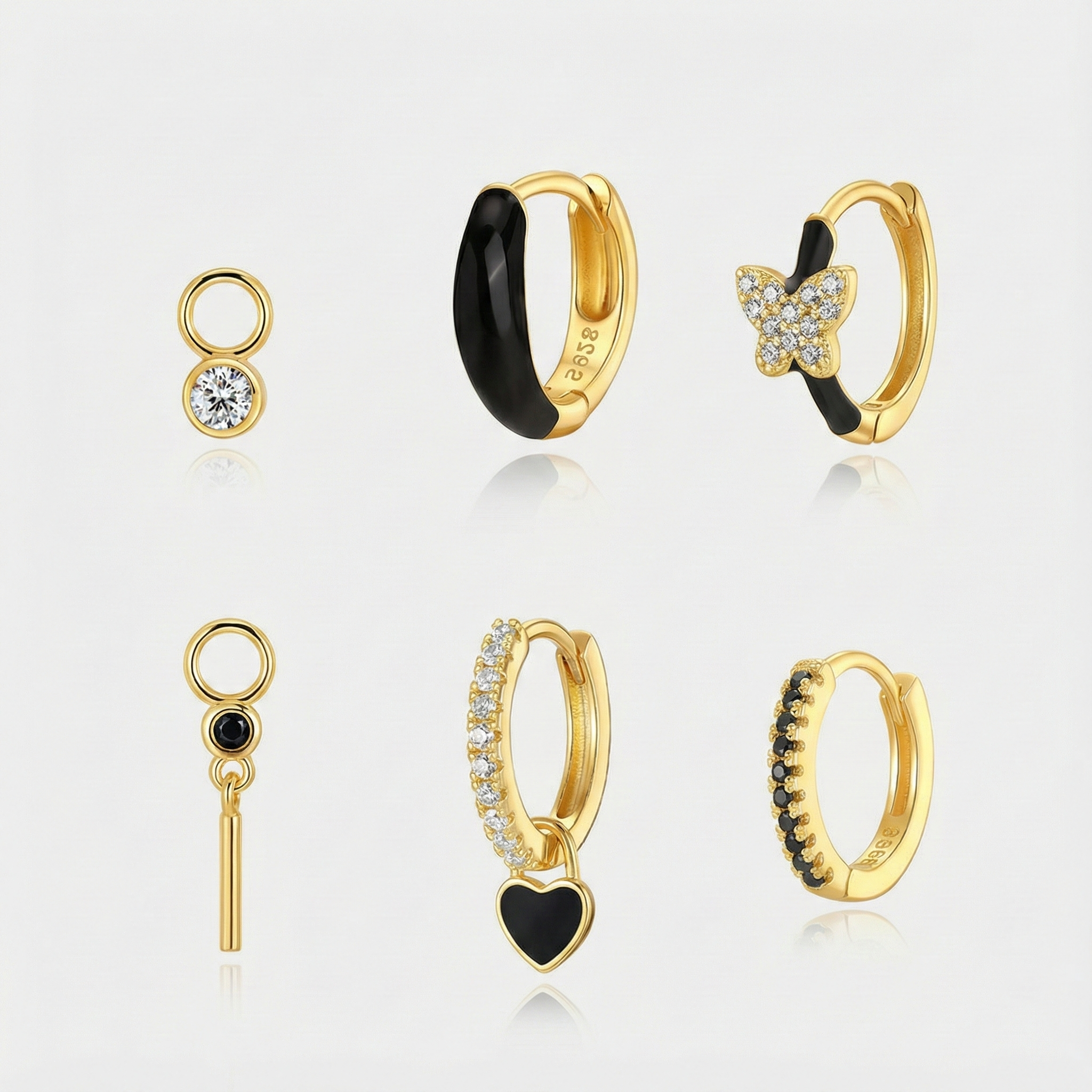 Theresia – Orecchini dorati con curva morbida