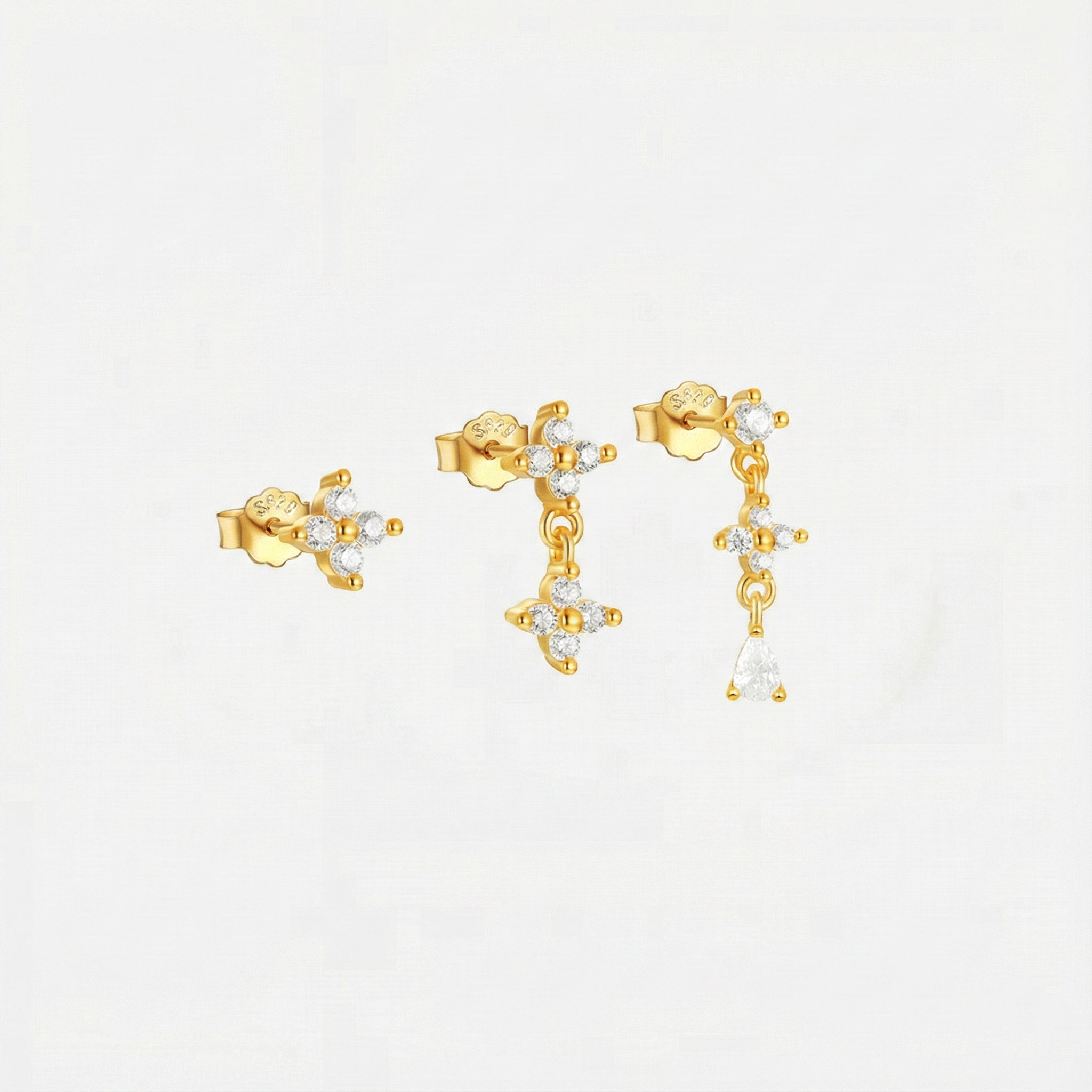 Anika – Orecchini d'oro con movimento discreto.