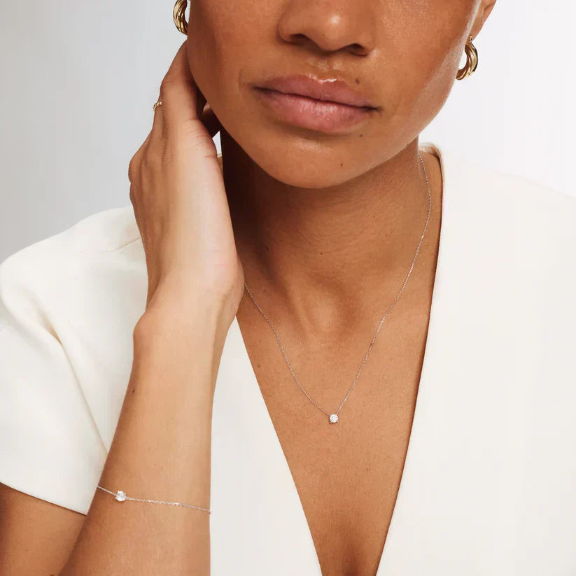 Collana Klára con pietra di moissanite